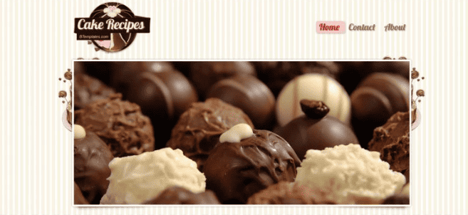 Banner for cake recipe template