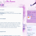 Blogger template vintage romance